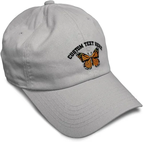 Vista 37 de Gorra de béisbol suave con diseño de mariposa monarca, con insectos, bordado de mariposa, de algodón, para hombres y mujeres
