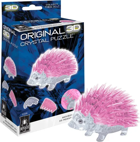 Vista 9 de Rompecabezas 3D de cristal erizo marrón, 55 piezas, a partir de 12 años