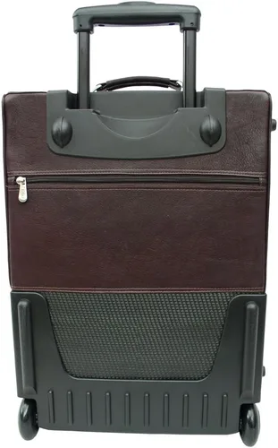 Vista 4 de Piel Leather Rueda multibolsillo de 19 pulgadas, Chocolate, talla única , Rueda multibolsillo de 19 pulgadas