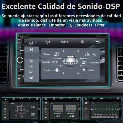 Vista 5 de Estéreo de coche doble DIN con reproductor de CD/DVD, pantalla táctil de 7 pulgadas, Bluetooth 5.2, CarPlay/Android Auto, cámara de respaldo