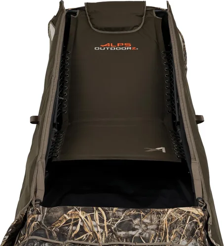 Vista 7 de ALPS OutdoorZ Legend Layout Blind - Persiana de caza, diseño de silla de gravedad cero, suelo impermeable, pantalla frontal de malla, puerta trasera