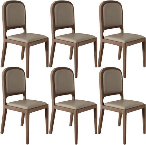 Vista 17 de YVYKFZD Sillas de comedor de madera maciza, juego de sillas de cocina sin brazos, silla de comedor tapizada de cuero, silla de sala de estar