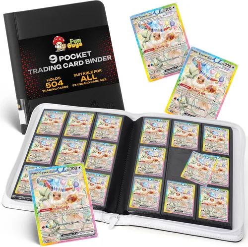 Vista 19 de Toploader - Carpeta de almacenamiento para tarjetas intercambiables, 384 12 bolsillos para Yugioh, MTG, TCG, carpetas de tarjetas para tarjetas