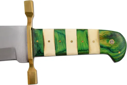 Vista 5 de Cuchillo de caza de hoja fija de 15 '' con funda de cuero (BGW)