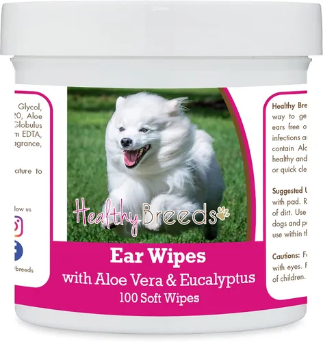 Vista 200 de Healthy Breeds Affenpinscher Toallitas de limpieza de oídos con aloe y eucalipto para perros, 100