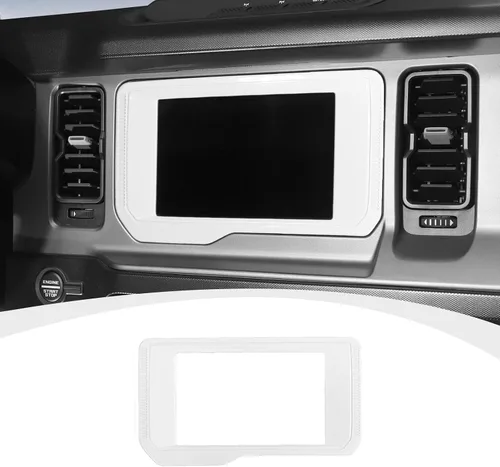 Vista 15 de RAZPOY Cubierta de panel de navegación de consola central compatible con Ford Bronco 2021-2023, azul (solo para pantalla pequeña)