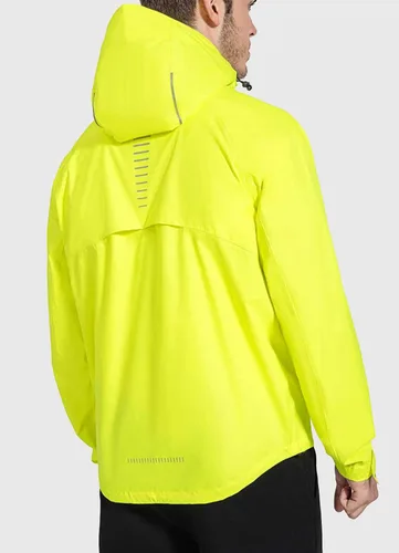 Vista 2 de BALEAF Chaqueta impermeable de ciclismo para hombre, ligera, para correr, golf, con bolsillos plegables