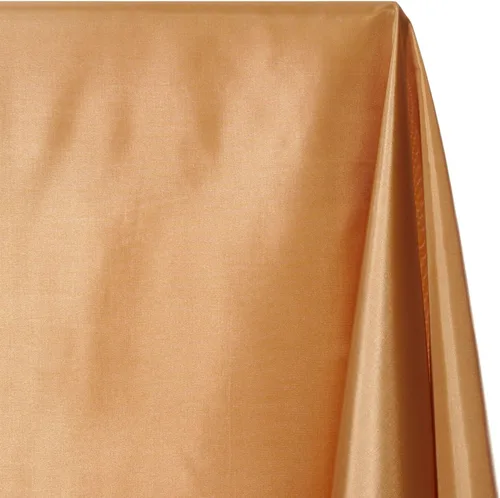 Vista 2 de The Yard - Tela de forro de seda de poliéster de 58/60 pulgadas, ligera, Habutai de poliéster para coser ropa, accesorios y más, color dorado
