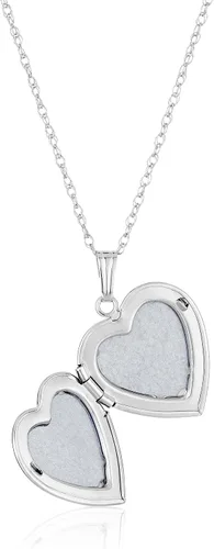 Vista 6 de Amazon Essentials Collar con medallón de corazón de oro amarillo de 14 quilates con acento de diamantes (anteriormente colección Amazon)