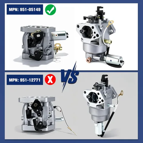 Vista 6 de Powtol 951-05149 Carburador compatible con LT4200 Craftsman T1000 T1200 R1000 Cub C-adet CC30 CC760ES MTD 4P90F 4P90HUA 4P90HUB 4P90HUB 4P90HUC