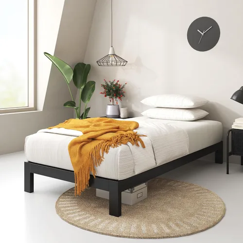 Vista 13 de ZINUS Heidi Marco de Cama con Plataforma de Metal, Base de Colchón de Acero, No Necesita Somier, Fácil Montaje, Individual, Negro