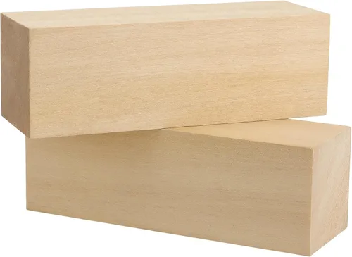 Vista 6 de MUKCHAP 12 bloques de tallado de madera de tilo de 6 x 2 x 2 pulgadas, bloques de madera de corte de 5.9 x 2.0 x 2.0 in, bloque de madera sin