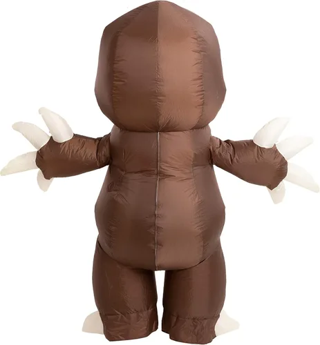 Vista 4 de Spooktacular Creations Disfraz inflable de Halloween de cuerpo completo de perezoso inflable Adulto Unisex talla única (perezoso) marrón, Brwon
