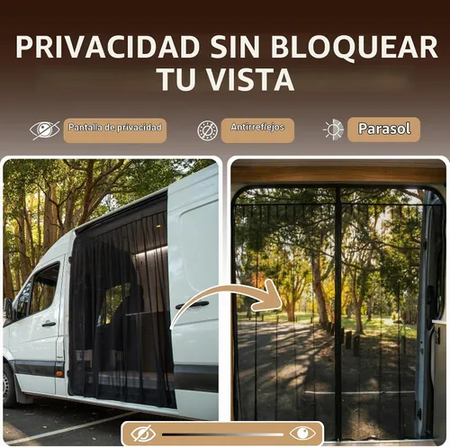 Vista 8 de Living in a Bubble Van Bug - Pantalla para techo estándar Mercedes Sprinter y Ford Transit y High Roof RAM Promaster, mosquitero de puerta lateral