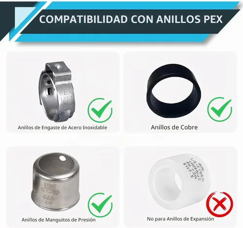 Vista 5 de Paquete de 5 accesorios Seelink PEX, 1/2" PEX x 1/2" hembra NPT