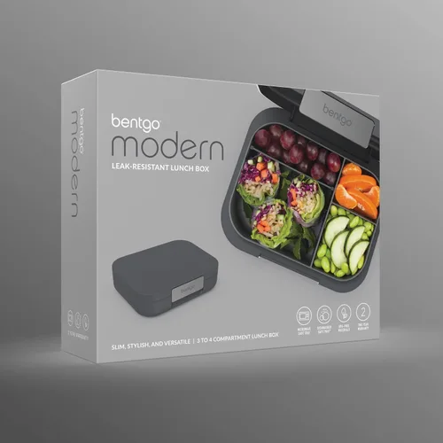 Vista 7 de Bentgo Modern lonchera Bento para adultos y adolescentes; 3-4 compartimentos, resistente a fugas, capacidad de 5.5 tazas/44 onzas líquidas, clips