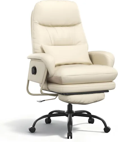 Vista 3 de Silla de oficina ergonómica FLEXISPOT con reposapiés, silla de escritorio de computadora de respaldo alto, silla de salón interior con ruedas
