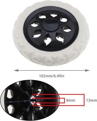 Vista 4 de SING F Ltd 4 ruedas de viaje de 6.496 in de espuma, carga máxima de 55.1 lbs