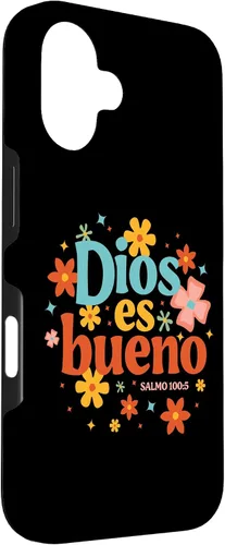Vista 3 de Funda religiosa de la Biblia para iPhone 16 Dios Es Bueno Spanish Christian Jesus God