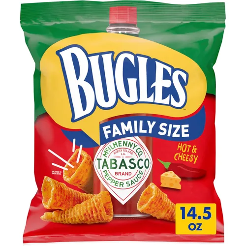 Vista 12 de Bugles Bocadillos de maíz crujientes originales, bolsa de aperitivos, 7.5 onzas