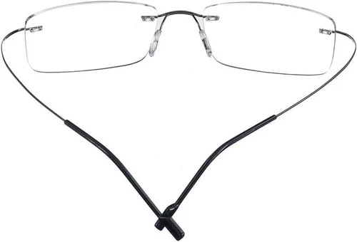 Vista 4 de Super Light 100% Titanium Working Rimless Reading Glasses +0.50 To +6.00
