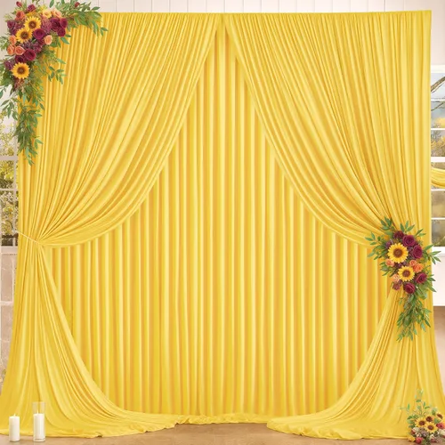 Vista 63 de Cortinas de fondo azul bebé de 8 x 10 pies para bodas, cortinas de fondo de poliéster sin arrugas, para baby shower, fiestas de cumpleaños