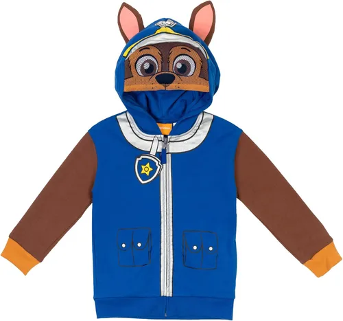Vista 4 de Paw Patrol Rubble Chase Skye Fleece BoysGirls Zip Up Cosplay Hoodie Toddler to Little Kid