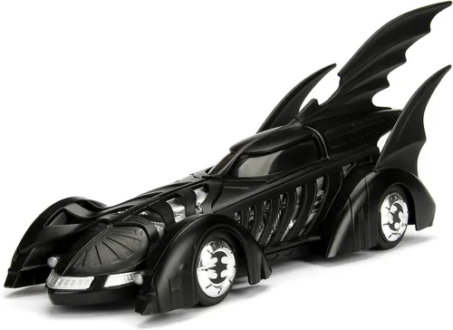 Vista 5 de Jada DC Comics Batimóvil de Batman Forever & Figura de Batman, vehículo de metal fundido 1:24 con figura