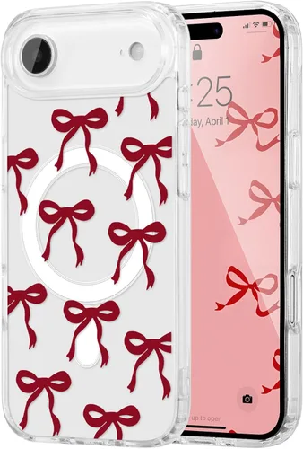 Vista 49 de UEEBAI - Funda magnética para iPhone 11, diseño de lazo, compatible con MagSafe, funda transparente delgada inalámbrica, antiamarilleo, a prueba