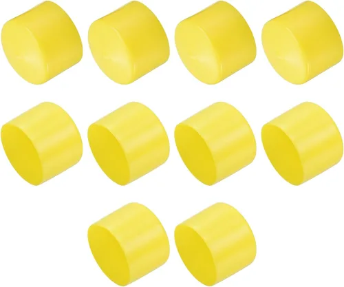 Vista 55 de uxcell 10 tapas de goma para extremos de 0.591 in de identificación, tapa de extremo redondo, protectores de rosca de tornillo, color negro