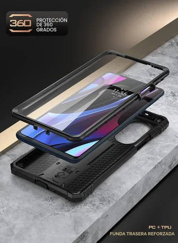 Vista 9 de Poetic Revolution - Funda para Moto Edge Plus 5G de 6.7 pulgadas (2022) / Edge+ 5G UW (2022), modelo # XT2201, funda protectora resistente a prueba