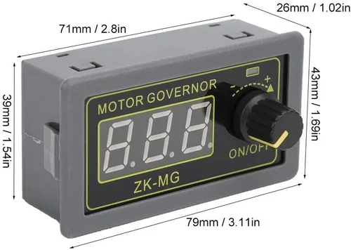 Vista 2 de DEWIN Controlador de velocidad del motor DC Controlador de motor DC5V ~ 30V 150W codificador PWM Control velocidad ajustable Interruptor giratorio