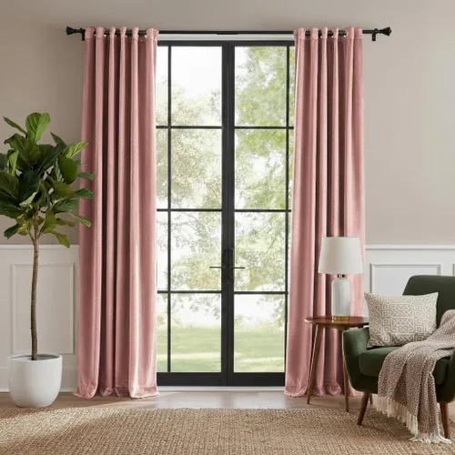 Vista 33 de RYB HOME Cortinas de terciopelo 100% opacas para sala de estar, cortinas de guardería con bloqueo de luz, 2 paneles, cortinas de ventana con Beige