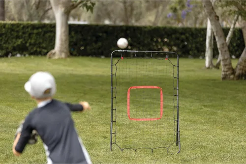 Vista 5 de SKLZ PitchBack Baseball and Softball Pitching Net and Rebounder, Black/Red, 2' 9" x 4' 8