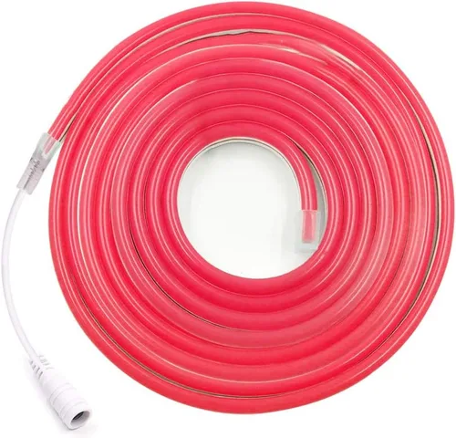 Vista 7 de Mini luces LED de neón, CC de 12 V, tira de luces flexibles impermeables de 12 V, 2835 120 LEDs/M, para decoración de iluminación ambiental y Rojo