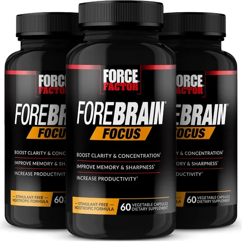 Vista 9 de Force Factor Forebrain Focus Brain Booster, suplemento cerebral para aumentar la claridad y la concentración, para la memoria y la nitidez