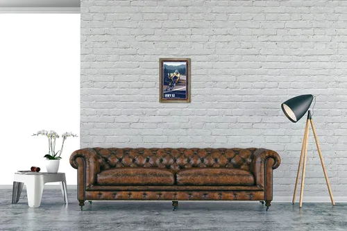 Vista 4 de Northwest Art Mall Hwy 82 New Mexico Rustic Metal Print on Reclaimed Barn Wood from Travel Artwork by Artist Paul Leighton 11.5" x 17.5