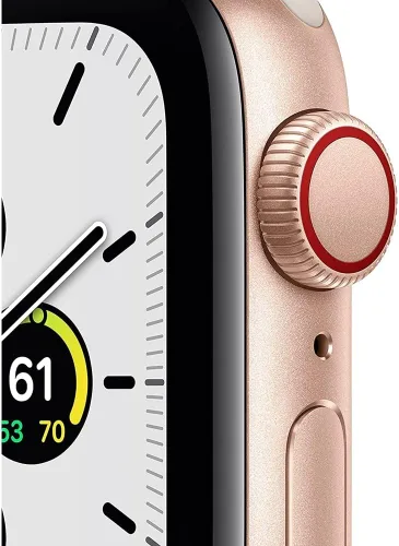 Vista 2 de Apple Watch SE 40mm GPS + Celular - Caja de aluminio dorado con correa deportiva Starlight (renovado)