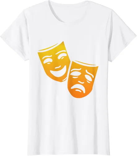 Vista 17 de Comedia y tragedia griega teatro máscaras camiseta