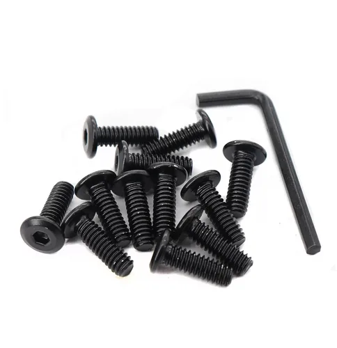 Vista 6 de 20pcs 1/4 "-20 x 1 Remache negro avellanado Tornillos de conexión de acero inoxidable 304