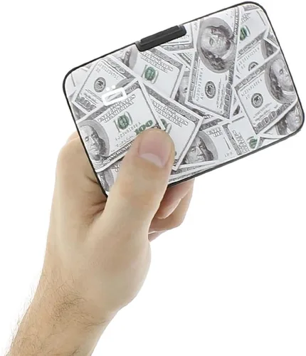 Vista 36 de ÖGON -DESIGNS- Portatarjetas de aluminio, protección RFID contra fraude y desmagnetización, billetera compacta, funda inteligente modelo STOCKHOLM V1