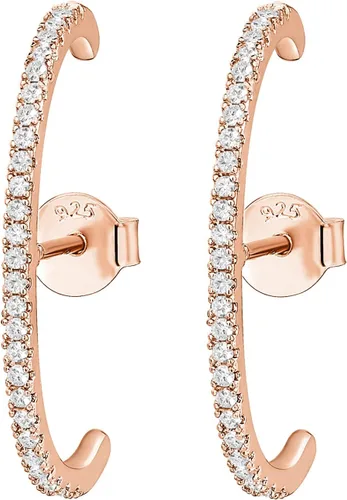Vista 3 de PAVOI 14K Gold Plated 925 Sterling Silver Post Minimalist Suspender Ear Cuff Earrings for Women Wrap Earlobe Studs