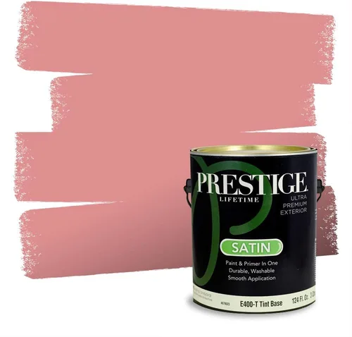 Vista 434 de Prestige Paints Pintura exterior e imprimación en uno, 1 galón, plano, coincidencia comparable de Valspar* Amber Rose*