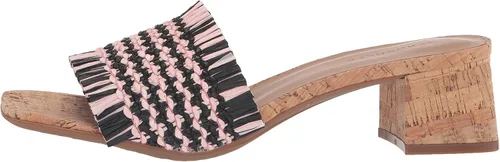 Vista 12 de Aerosoles Sandalias de tacón Rufina para mujer, Rosa Combo Rafia Vegana