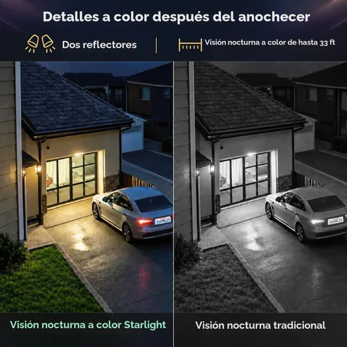 Vista 4 de 4pc 2.4/5GHz Solar Security Cameras Wireless Outdoor, Dual Panels Blanco