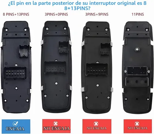 Vista 7 de 8 pines + 13 pines requiere comprobación. Interruptor de ventana eléctrico para Jeep Liberty y Dodge Nitro 2008-2012, Dodge Journey 2009-2010