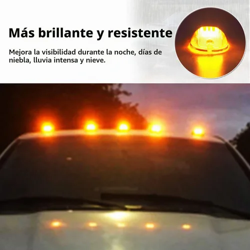 Vista 6 de Tresound Luces ámbar de marcador de techo de cabina para camionetas Dodge Ram 1500 2500 3500 2003-2016 con arnés de cable