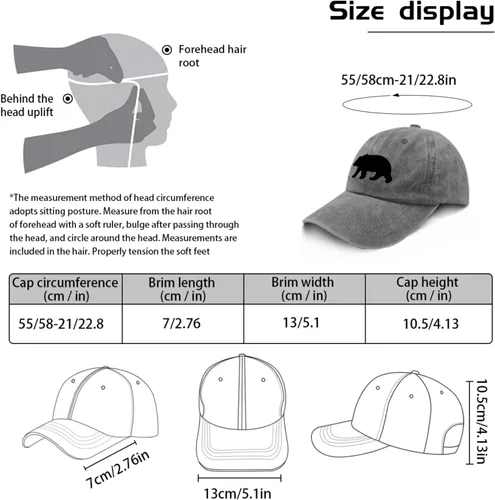 Vista 3 de Baseball Caps Bear Baseball Caps, Vintage Baseball Caps for Women