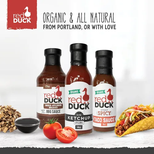 Vista 6 de Red Duck Ketchup orgánico original, sin gluten, totalmente natural, 14 onzas