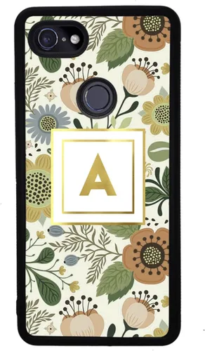 Vista 4 de Funda de goma negra personalizada con patrón de flores vintage compatible con Google Pixel 10, 10 Pro, 10 Pro XL, 9a, 9 Pro, Pixel 9, Pixel 9 Pro